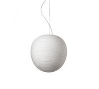 FOSCARINI lampe à suspension RITUALS XL (Blanc - Verre soufflé satiné gravé et métal verni)