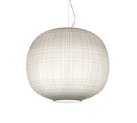 FOSCARINI lampe à suspension TARTAN LED (blanc, ampoule non comprise - Verre soufflé en relief et acidifié)
