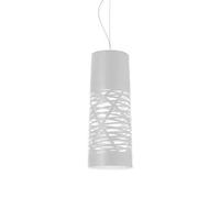 FOSCARINI lampe à suspension TRESS PETITE (Blanc - fibre de verre, métal chromé)