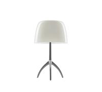 Foscarini Lampe de table Lumiere Piccola Dimbar Abat-jour blanc chaud-pied en aluminium