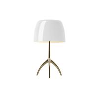 Foscarini Lampe de table Lumiere Piccola Dimbar Abat-jour blanc-pied couleur champagne