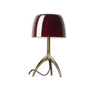 Foscarini Lumiere Lampe à Poser Piccola Rouge Cerise Champagne avec Variateur