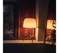Foscarini Lumiere Lampe de table piccola noir chromé/blanc - avec variateur