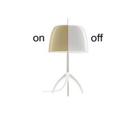 Foscarini Lumiere Piccola Tavolo avec interrupteur Tischleuchte, aluminium / blanc chaud