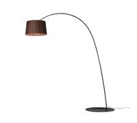 Foscarini Twiggy Elle Wood Terra Steh-/Bogenleuchte, black / rosewood