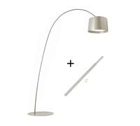 Foscarini Twiggy Terra LED Steh-/Bogenleuchte, greige, avec bras d`extension