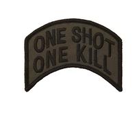 FOSCO Ecusson - Patch Tissu à Coudre 8,5 x 6 cm One Shot One Kill