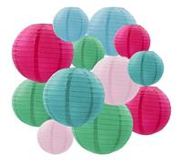 FOSDICK 12 Pièces Lanterne Papier, Couleur Lampion Papier, Suspension Lampions Mariage, Circulaire Lanternes en papiers pour Deco Mariage, Deco Anniversaire, Decoration Fete, Jardin, Maison, 3 Tailles