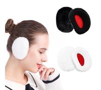 FOSDICK 2 Paire Peluche Cache Oreille, Résistant au Vent et au Froid Cache-Oreilles, Chaud Cache Oreilles Femme Homme, Doux Confortable Earmuffs, Cache Oreille pour Hiver Extérieur Chaud