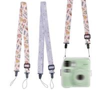 FOSDICK 2 Pièces Sangle Appareil Photo, Dessin Animé Courroie Appareil Photo, Mignon Bandouliere Appareil Photo, Universel Camera Strap, Laniere Appareil Photo Compatible avec Canon Nikon Polaroid