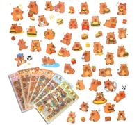 FOSDICK 36 Feuilles/Env. 540PCS Capybara Stickers Kawaii, Autocollant Capybara, Dessins Animés Stickers Scrapbooking, Mignons Capibara Sticker Enfants, Autocollants pour Telephone Ordinateur Bouteille