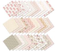 FOSDICK 36 Feuilles Vintage Papier Scrapbooking Fleurs, 15 x 15 cm Papier Decoratif Scrapbooking, Feuille Scrapbooking papier à Fleurs Motif pourJournal, Carnet, DIY Album, Artisanat, Crafts, Gifting