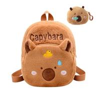 FOSDICK Capybara Sac a Dos Enfant Maternelle Dessin Animé Backpack Mignon Peluche Capybara Cartable Mini Sac Enfant Maternelle School Bag avec Portefeuille, Sac a Dos Bebe Garcon Fille pour École Zoo