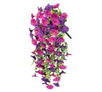 FOSDICK Lot de 2 Fleurs Artificielles Suspendues, Fleurs Artificielles pour Vignes Suspendus, Plante Artificielle Exterieur Tombante, Fausses Pétunias Tombante pour Balcon Jardins Mariages Décoration