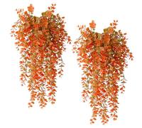 FOSDICK Lot de 2 Fleurs Artificielles Suspendues, Fleurs Artificielles pour Vignes Suspendus, Plante Artificielle Exterieur Tombante, Fausses Pétunias Tombante pour Balcon Jardins Mariages Décoration