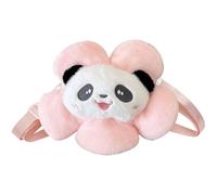 FOSDICK Peluche Panda Sac a Main Fille, Mignon Sac Bandoulière Enfant, Petit sac à Bandoulière Réglable, Panda Peluche Sacs Bandoulière, panda Crossbody Bag, Shoulder Bag Enfant, Cadeau Fille