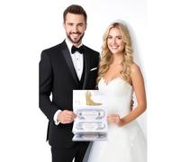 FOSDICK Portefeuille cadeau de mariage, portefeuilles d'argent de mariage, cartes de mariage pour mariée et marié, enveloppe surprise en argent, or blanc