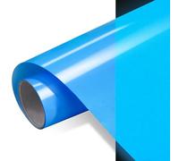 FOSER Film de traceur textile, film à repasser phosphorescent, 30,5 cm × 150 cm, film de transfert pour traceur, film flexible pour textiles, tissus (bleu fluorescent)