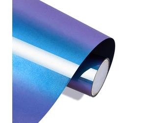 FOSER Film de Transfert à dégradé pour traceur textile, couleurs dégradées, film de transfert pour traceur, textiles (bleu roi à violet)