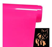 FOSER Film textile pour traceur, éclaire dans le noir Film pour traceur 30,5 cm × 1,5 m Vinyle pour transfert thermique, film textile à repasser, pour DIY T-Shirt, tissus