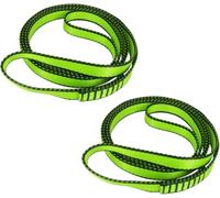 FOSER Lot de 2 sangles en nylon de 18 mm pour yoga aérien, swing (vert (2 pièces), 60 cm