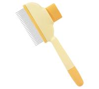 FOSER Lot de peignes anti-puces auto-nettoyants pour chiens et chats (1 pièce) - Jaune