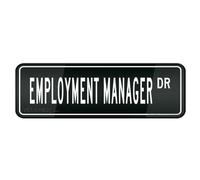 FOSHIN Employment Manager Dr Panneau mural en acrylique durable avec ruban adhésif double face 25,4 x 7,6 cm
