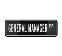 FOSHIN General Manager Dr Panneau mural en acrylique durable avec ruban adhésif double face 25,4 x 7,6 cm