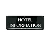 FOSHIN Panneau en acrylique pour mur d'information d'hôtel durable avec ruban adhésif double face 25,4 x 7,6 cm