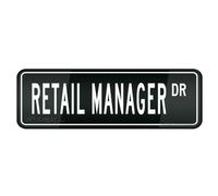 FOSHIN Retail Manager Dr Panneau mural en acrylique durable avec ruban adhésif double face 25,4 x 7,6 cm