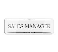 FOSHIN Sales Manager Panneau mural ou de porte graphique 7,6 x 25,4 cm Résistance à la décoloration Utilisation intérieur/extérieur Acrylique 5