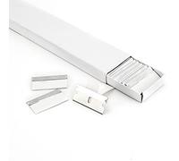 FOSHIO 100 pièce Grattoir Lames Lames Métallique Grattoir Plaque Vitrocéramique professionnel, Métal en acier inoxydable Lames de rechange, Grattoir pour Plaque Vitrocéramique Lames