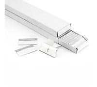 FOSHIO 200 pièce Grattoir Lames Lames Métallique Grattoir Plaque Vitrocéramique professionnel, Métal en acier inoxydable Lames de rechange, Grattoir pour Plaque Vitrocéramique Lames