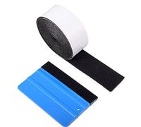 FOSHIO Spatule Feutre Accessoires Autoadhésifs Dry Wet Scratches Free Fenêtre Teinte Vinyle Voiture Film Emballage Enlèvement Autocollants Pour Décalques en Feutre Étiquette Supprimer/Bricolage, 5M