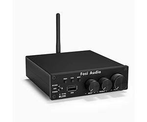 Fosi Audio BL20C 320 Watts Pouvoir Amplificateur Bluetooth 5.0 Lecteur de clé USB Mini Hi-FI 2.1 CH TDA7498E Ampli de Puissance intégré pour Enceintes Subwoofer Passives Actif Domestiques