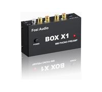 Fosi Audio Box X1 - Preamplificateur Phono pour Platines MM, Mini Hi-Fi Stéréo avec Sortie Casque 3,5 mm et RCA, Alimentation 12V DC