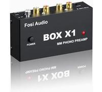 Fosi Audio Box X1 - Preamplificateur Phono pour Platines MM, Mini Hi-Fi Stéréo avec Sortie Casque 3,5 mm et RCA, Alimentation 12V DC