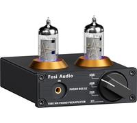 Fosi Audio Préampli phono Box X2 – Tube, MM, Gain réglable, AUX 3,5 mm, RCA – Noir