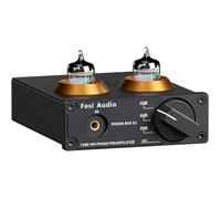Fosi Audio Box X2 Phono HiFi à Tubes MM - Gain Réglable, AUX 3,5 mm, RCA