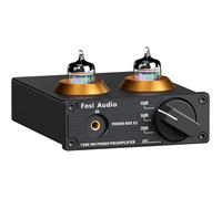 Fosi Audio BOX X2 Préampli Phono Remplaçable à Tube, Amplificateur HiFi avec Gain Commutable