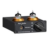 Fosi Audio Box X2 Phono HiFi à Tubes MM - Gain Réglable, AUX 3,5 mm, RCA