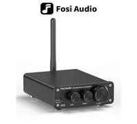 Fosi Audio BT10A Bluetooth amplificateur stéréo de puissance sonore à 2 canaux TPA3116D2 Mini amplificateur numérique HiFi pour haut-parleurs 50W aigus et basses Noir avec puissance