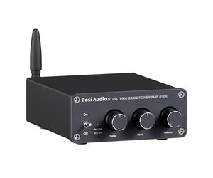 Fosi Audio BT20A Amplificateur Audio Bluetooth, 100W x2 Ampli HiFi Stéréo 2 Canaux Amp TPA3116 Intégré Ampli de Puissance avec Contrôle des Basses et des Aigus pour Home Cinema