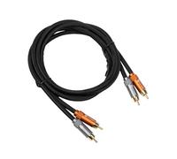 Fosi Audio Câble audio stéréo plaqué or 2 RCA vers 2 RCA mâles pour systèmes home cinéma, amplificateur, préamplificateur, haut-parleurs actifs (1,2 m)