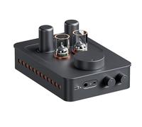 Fosi Audio GR70 Préampli Casque à Lampes, Amplificateur à Lampes Authentique avec Vide 5654W x 2 et 6AC7 x 2, Mini Préamplificateur HiFi pour Audio Domestique, Impédance de 16 à 300 ohms