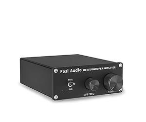 Fosi Audio M04 Amplificateur de caisson de basses pour home cinéma Mono canal numérique Amplificateur de puissance intégré pour haut-parleurs passifs Caisson de basses évalué 100 W MAX