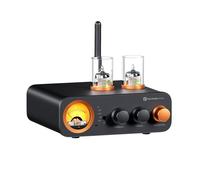 Fosi Audio MC331 Amplificateur à Tube HiFi avec DAC, Préamplificateur VU-Mètre Vintage avec Bluetooth et USB/OPT/COAX/RCA, Amplificateur Audio Stéréo 2 Canaux pour Haut-Parleurs d'étagère, Home Cinéma