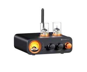 Fosi Audio MC331 Amplificateur à Tube HiFi avec DAC, Préamplificateur VU-Mètre Vintage avec Bluetooth et USB/OPT/COAX/RCA, Amplificateur Audio Stéréo 2 Canaux pour Haut-Parleurs d'étagère, Home Cinéma