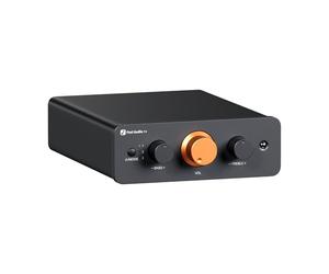 Fosi Audio P4 Mini Préampli avec 3 Entrées RCA, Préampli Stéréo Home Audio pour Amplificateur/Caisson de Basses Actif/Haut-Parleurs, Préamplificateur avec Gain Réglable à 3 Niveaux 3/6/9 DB