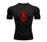 Fosike Berserk Manga T-Shirt Séchage Rapide Vêtements Fitness Hommes Course À Pied Vêtements D'Entraînement, Collants De Basketball, Vêtements De Compression-Black||M